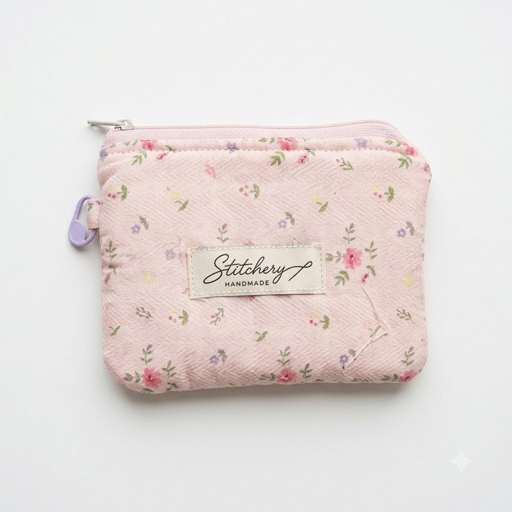 Pink Floral Coin Pouch, photo 1 of 2