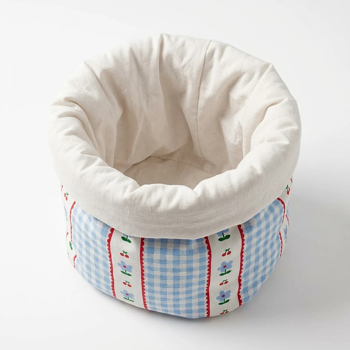 Cherry Gingham Storage Basket, photo 5 of 6